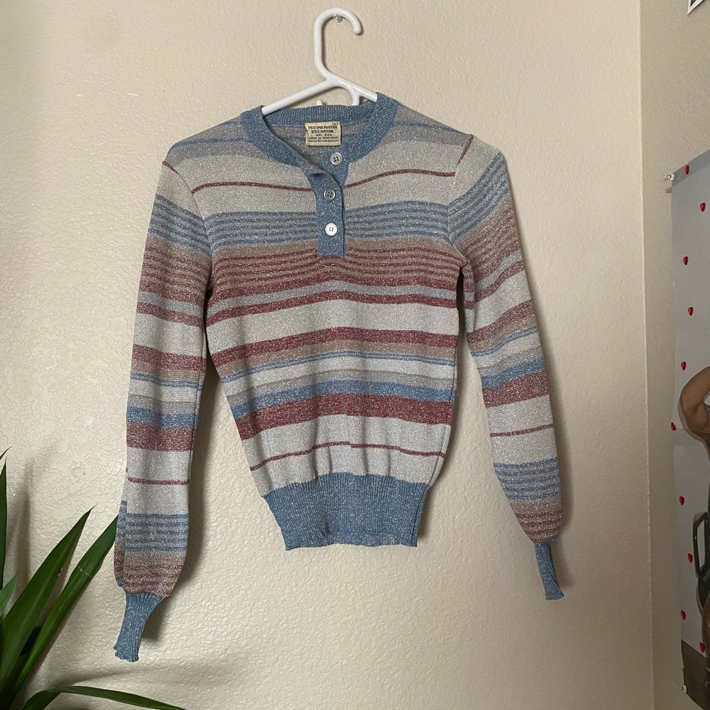 vintage knit stripped sweater